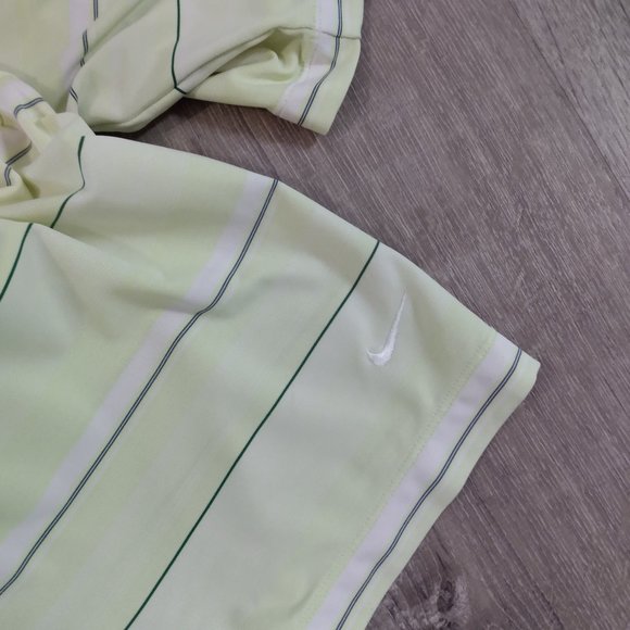 Men's Nike Golf Polo Shirt Dri-Fit Size Large Yellow Striped - Picture 5 of 5